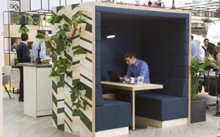 An example quiet space set aside in an open plan office